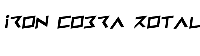 Iron Cobra Rotalic font preview