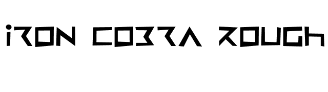 Iron Cobra Rough font preview