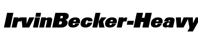 IrvinBecker-Heavy Italic font preview
