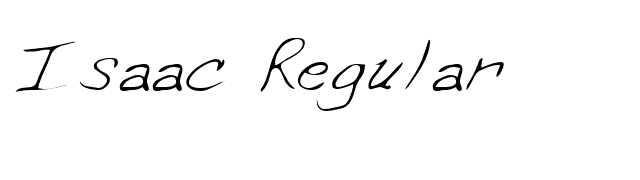 Isaac Regular font preview