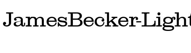 JamesBecker-Light font preview