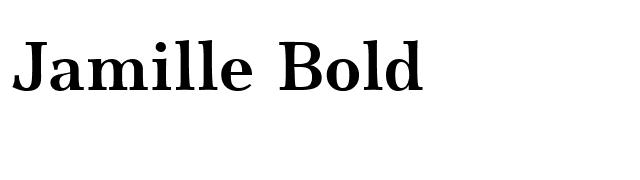 Jamille Bold font preview