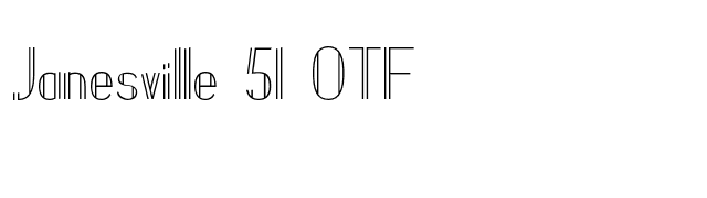 Janesville 51 OTF font preview