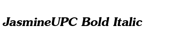 JasmineUPC Bold Italic font preview