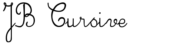 JB Cursive font preview