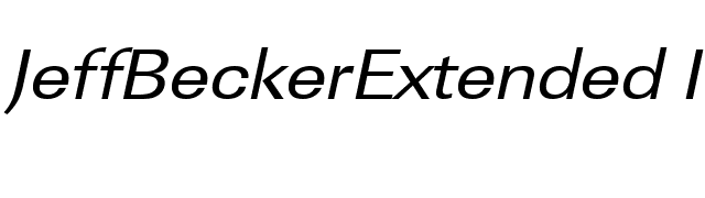 JeffBeckerExtended Italic font preview