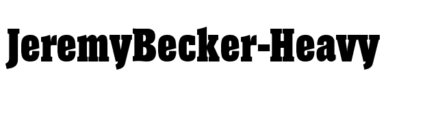 JeremyBecker-Heavy font preview