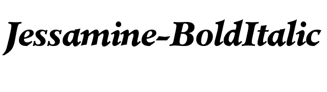 Jessamine-BoldItalic font preview