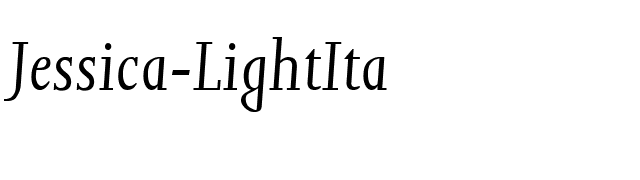 Jessica-LightIta font preview