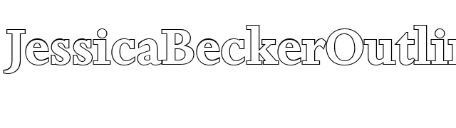 JessicaBeckerOutline-Bold font preview