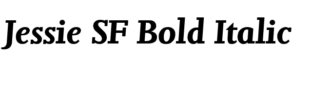 Jessie SF Bold Italic font preview