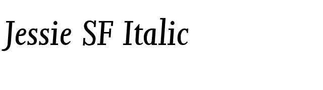 Jessie SF Italic font preview