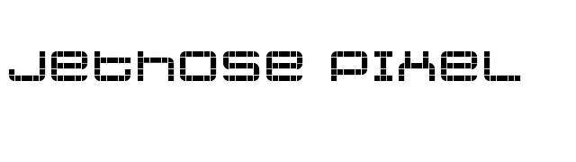 jethose PIXEL font preview