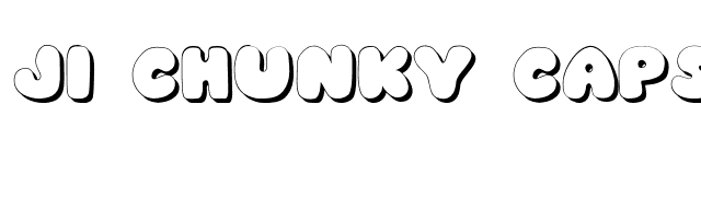 JI Chunky Caps font preview