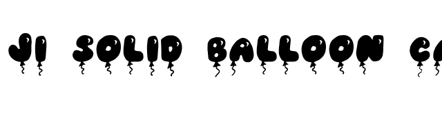 JI Solid Balloon Caps font preview