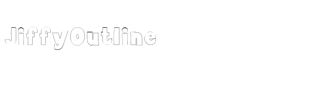 JiffyOutline font preview