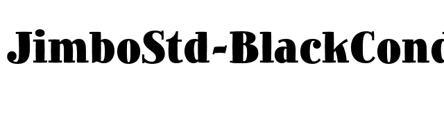 JimboStd-BlackCondensed font preview