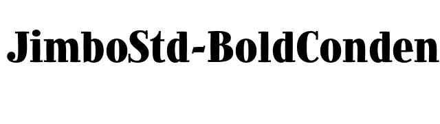 JimboStd-BoldCondensed font preview