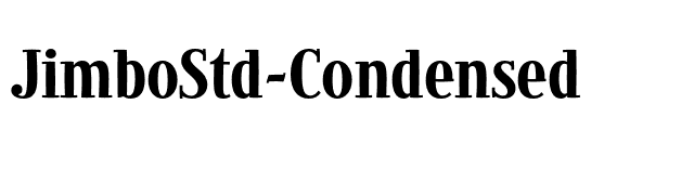 JimboStd-Condensed font preview