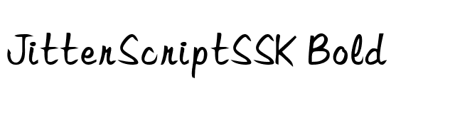 JitterScriptSSK Bold font preview