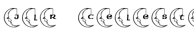 JLR Celestial font preview