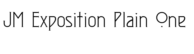 JM Exposition Plain One font preview