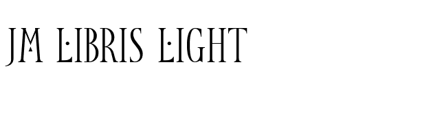 JM Libris Light font preview