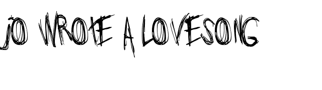 Jo wrote a lovesong font preview