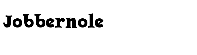 Jobbernole font preview