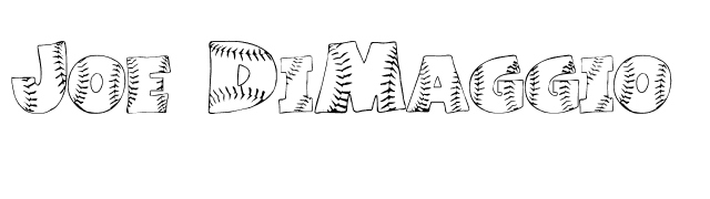 Joe DiMaggio font preview