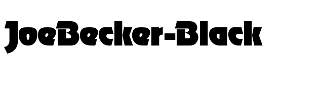 JoeBecker-Black font preview