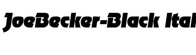 JoeBecker-Black Italic font preview