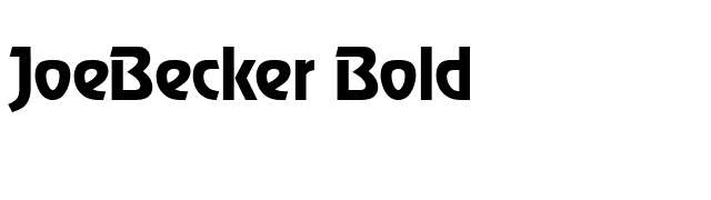 JoeBecker Bold font preview