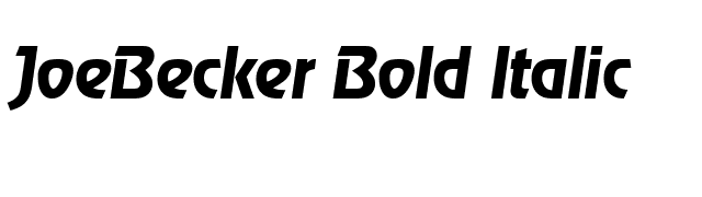 JoeBecker Bold Italic font preview