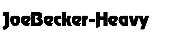 JoeBecker-Heavy font preview