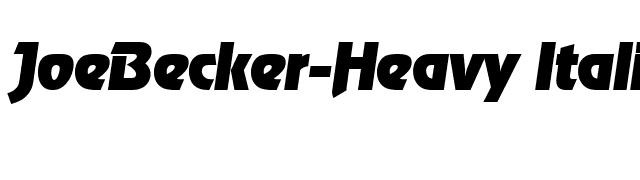 JoeBecker-Heavy Italic font preview