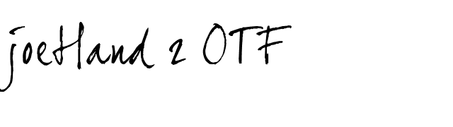 joeHand 2 OTF font preview