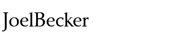 JoelBecker font preview