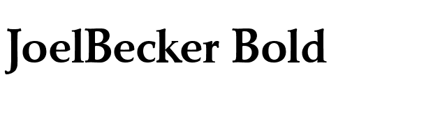 JoelBecker Bold font preview