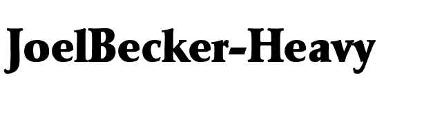 JoelBecker-Heavy font preview