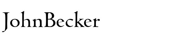 JohnBecker font preview