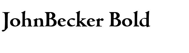 JohnBecker Bold font preview