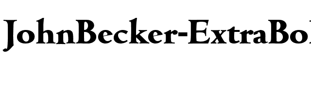 JohnBecker-ExtraBold font preview