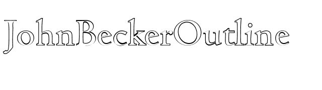 JohnBeckerOutline font preview