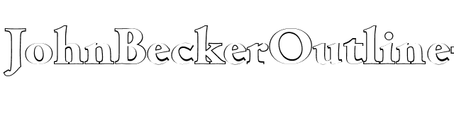 JohnBeckerOutline-ExtraBold font preview