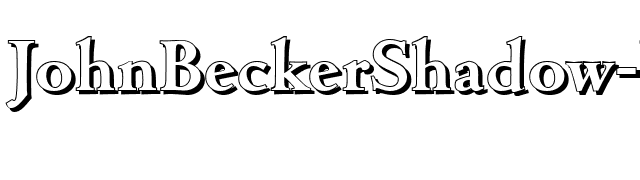 JohnBeckerShadow-Bold font preview