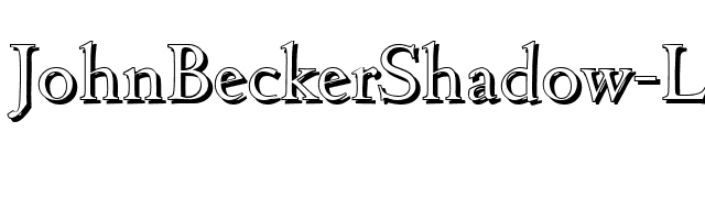 JohnBeckerShadow-Light-Regular font preview