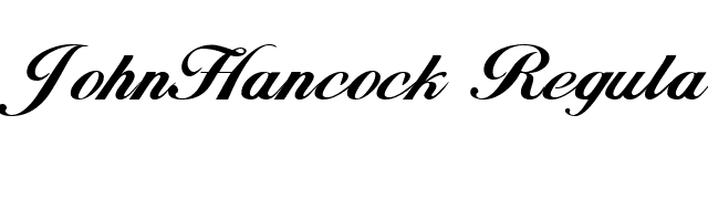 JohnHancock Regular font preview