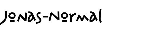 Jonas-Normal font preview