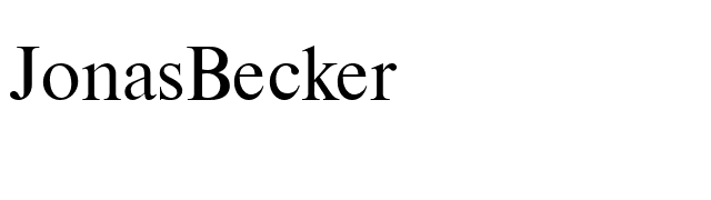 JonasBecker font preview